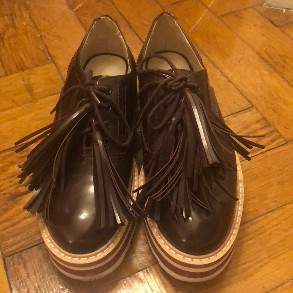 Zara Brogues with laces and tassels